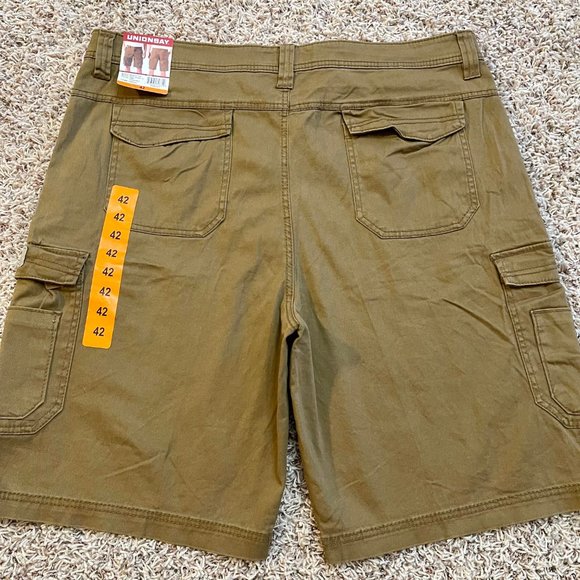 Unionbay Men's Flex Waist Stretch Cargo Shorts Chestnut, Size 42 (New) - Picture 7 of 14